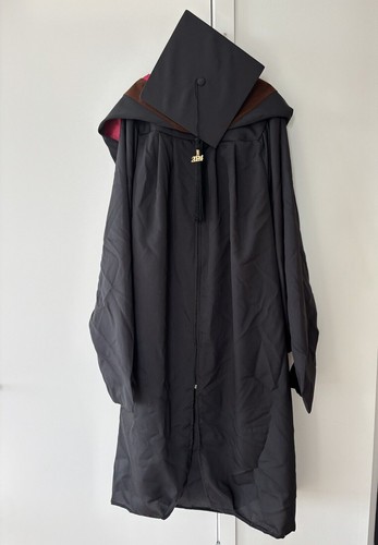 Deluxe OAK HALL GREEN WEAVER Size 5'9-5'11 Masters Academic Cap, Gown, Hood Set