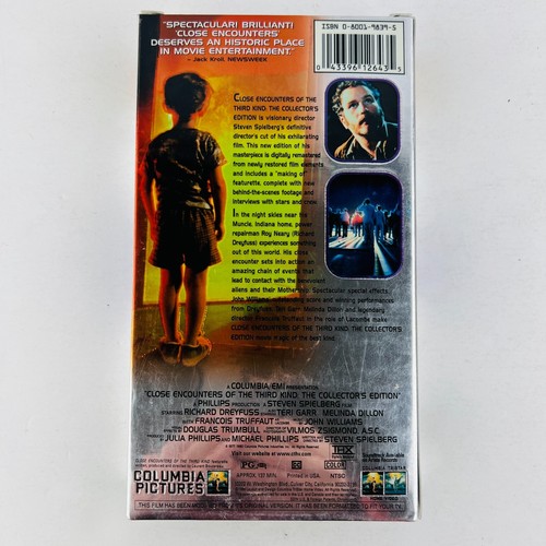 Close Encounters of the Third Kind VHS Video Tape The Collector's Edition - Picture 2 of 2