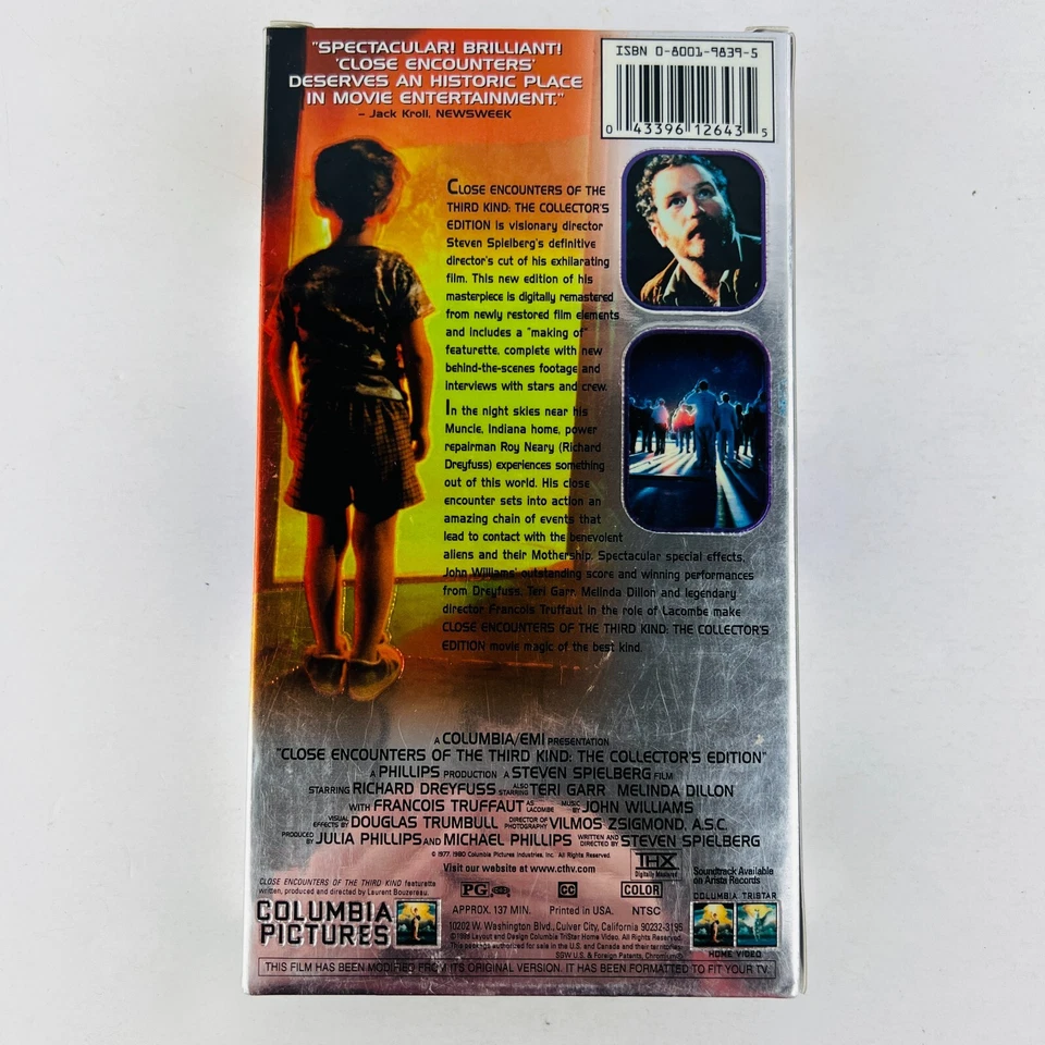 Close Encounters of the Third Kind VHS Video Tape The Collector's Edition - Image 2 of 2