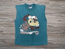 Vintage NFL Warner Bros Taz Tasmanian devil Miami Dolphins T-Shirt Mens Sz L 90s