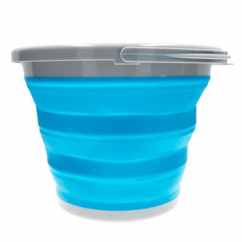 Faltbarer Eimer 10L Falteimer Türkis Silikon/Kunststoff Haus Garten Camping & Co - Bild 2 von 8