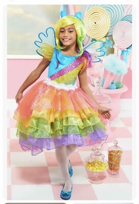 NWT CHASING FIREFLIES 8 MY LITTLE PONY RAINBOW DASH COSTUME/WINGS/TAIL/HEADBAND