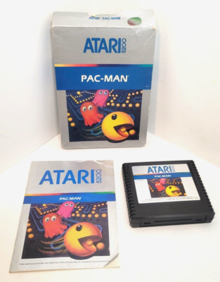 VTG Pac-Man (Atari 5200, 1982) CIB Manual Box Game and 1 Overlay See Pics/Desc
