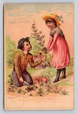 M T Oppenheim Shoes Boy Girl Plant Flowers P870