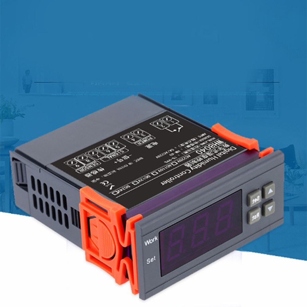 Digital Humidistat 110V Digital Humidity Temperature Controller WH8040 ...