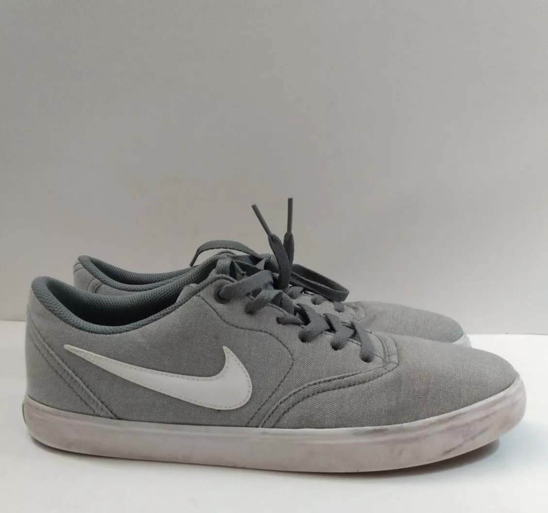 Nike SB Check Solar CNVS Shoes Mens Size 11.5 843896 003 Grey