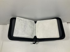 22 CD DVD Travel Case Faux Leather Zippered Soft Sleeves Very Good Condition