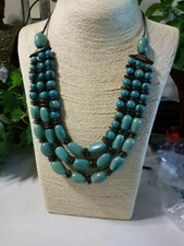 Handcrafted Tagua and ACAI Nut Organic Necklace 3 Strands, made in ECUADOR