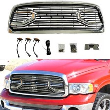 New Front Grille Upper Chrome Grill For 2002-2005 Ram 1500 Big Horn Style