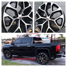 26 Snowflake Black Machine Wheels Tires Gmc Sierra Silverado Yukon Tahoe Ram 26 Snowflake Black Machine Wheels Tires Gmc Sierra Silverado Yukon Tahoe Ram