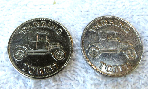 Lot of 2 Parking Token Coin - Model T Car  - Eagle