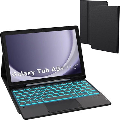 Galaxy Tab A9+ 11'' Case with Backlit Keyboard & Touchpad - Black
