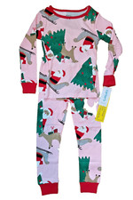 Carter's Girls' Christmas 2-Piece Snug Fit Cotton PJs, Pink Santa, 5