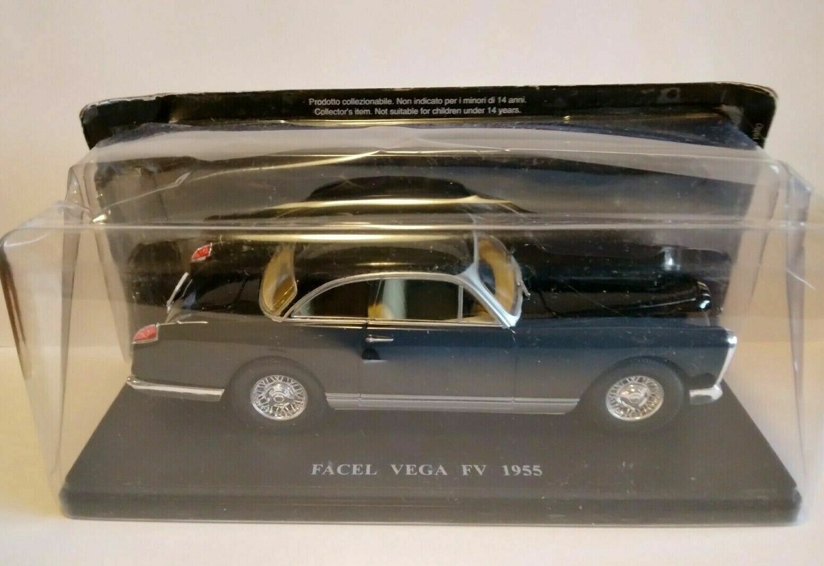 FACEL VEGA 1955 - Modèle Réduit HACHETTE 1/24 - État Vitrine (manque 2 Pièces)