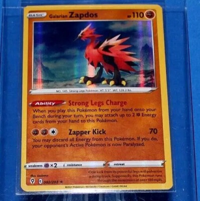 galarian zapdos pokemon card value If you're hunting value, check out Galarian Zapdos V 174. Graded at PSA 10, it goes for $175 on eBay, which gives you 148% profit. Profit/loss calculation is based on the lowest
