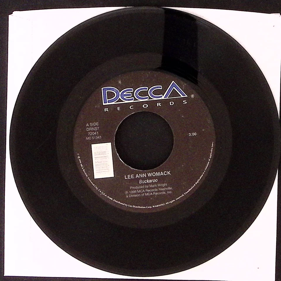 LEE ANN WOMACK MAKE MEMORIES WITH ME/BUCKAROO DECCA RECORDS VINYL 45 43-115 - Image 2 of 2