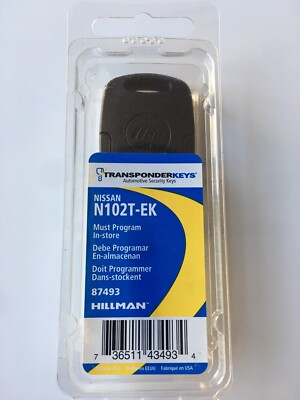 N106 Key Nissan Key Blank N102T-EK TransponderKEYS 87493 Hillman Made in USA | eBay