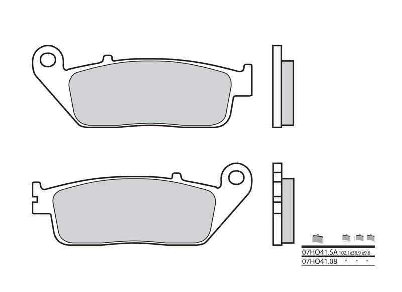 Plaquettes de frein avant Brembo endurance et grand mordant pour Honda NM4 Vultus