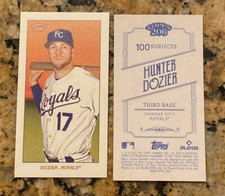 2022 Topps T206 Wave 4 Hunter Dozier KC Royals Mini Base Baseball Card