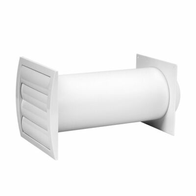 125 mm / 5'' Wandbefestigung Lüftungskanal-Set mit Schwerkraftklappen und Kanalflansch