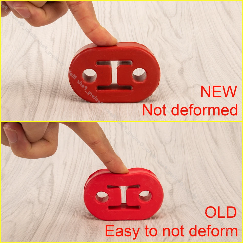 4*Heavy Duty Rubber Exhaust Tail Pipe Mount Bracket Hanger Bushing Insulator Red - Image 3 of 4