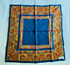 JACQUES ROUSSEAU Paris Vintage Print Mod Geometric MultiColor 25" Square Scarf