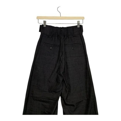 Elaine Kim Womens High Waist Wide Leg Side Vent Pants Black Size P US 0-2 - Picture 5 of 10