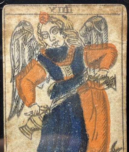 Historic Temperance Original Marseille Woodblock Major Arcana Antique Tarot Card - Picture 3 of 12