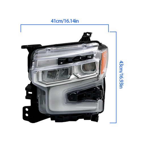 Single L/Driver Clear Projector Headlight For Chevy Silverado 1500 LTZ RST 22-24 - Picture 6 of 12