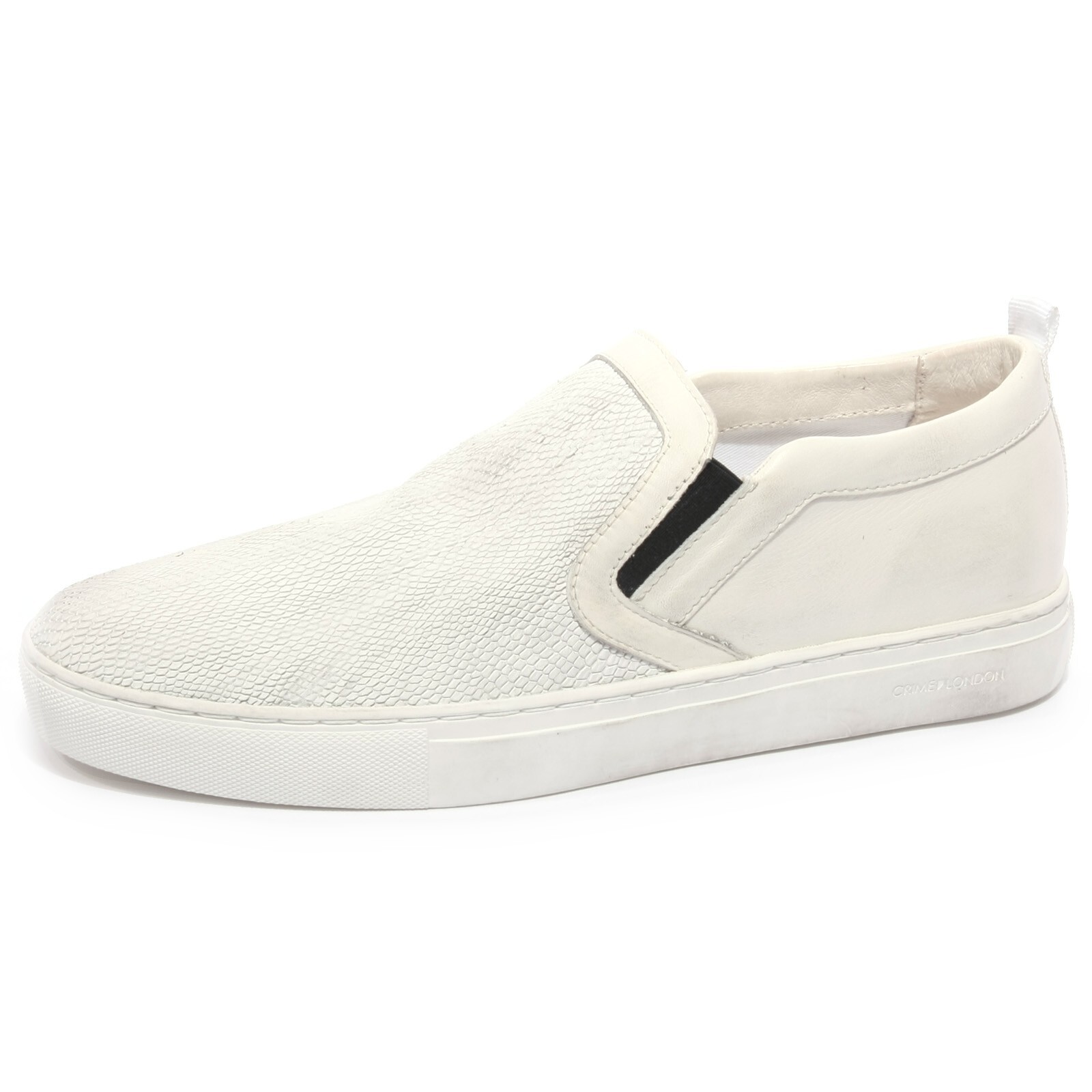 Кроссовки B2300 uomo CRIME LONDON scarpa bianca slip on shoe man без шнуровки