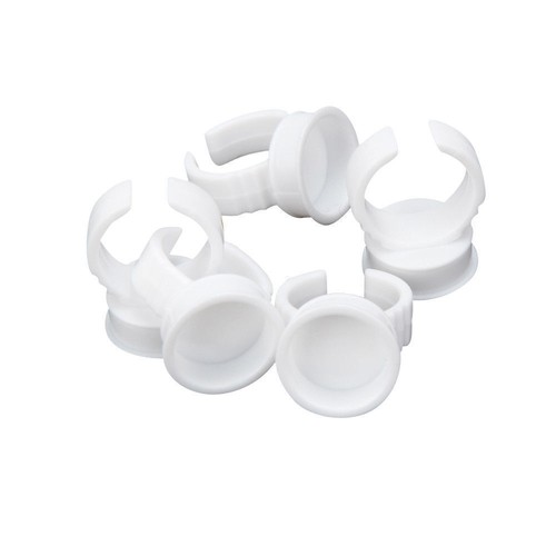 300 White Microblading Pigment Glue Rings Ink Holder For Semi Permanent Makeup - Picture 7 of 9