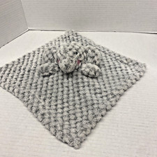 My Little Blanket Grey Elephant Lovey Soft embroidered heart cheeks and eyes
