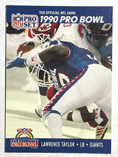 HALL OF FAMER LAWRENCE TAYLOR New York Giants 1990 Pro Set PRO BOWL Card #422