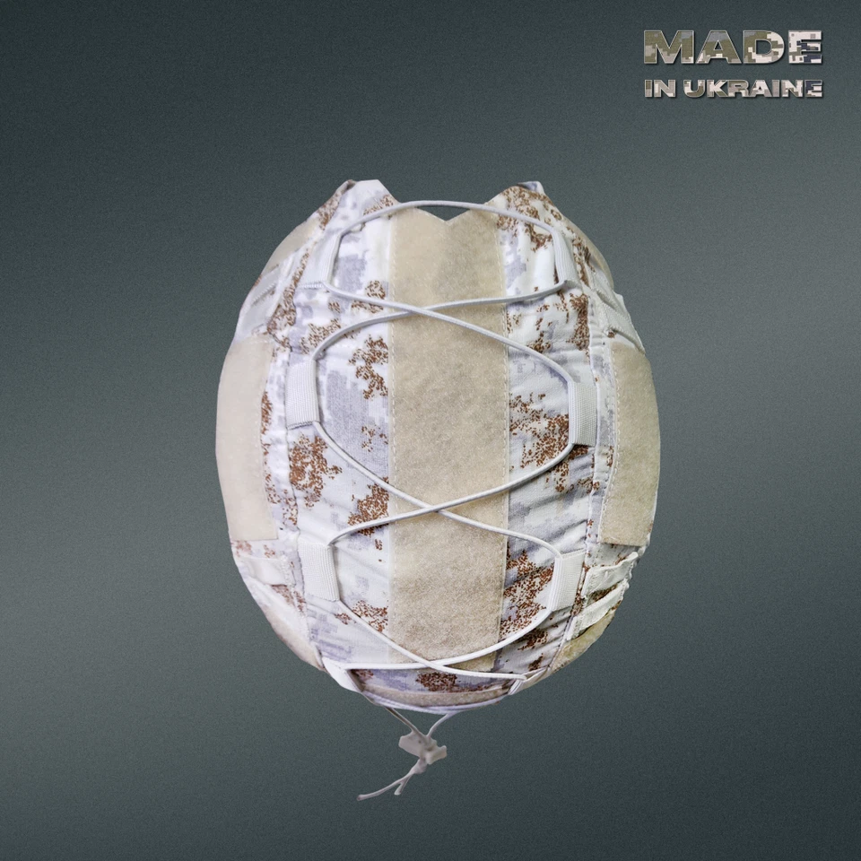 Tactical Helmet Cover for FAST Ukrainian army cover PENCOTT SNOWDRIFT snow camo - Image 3 of 4