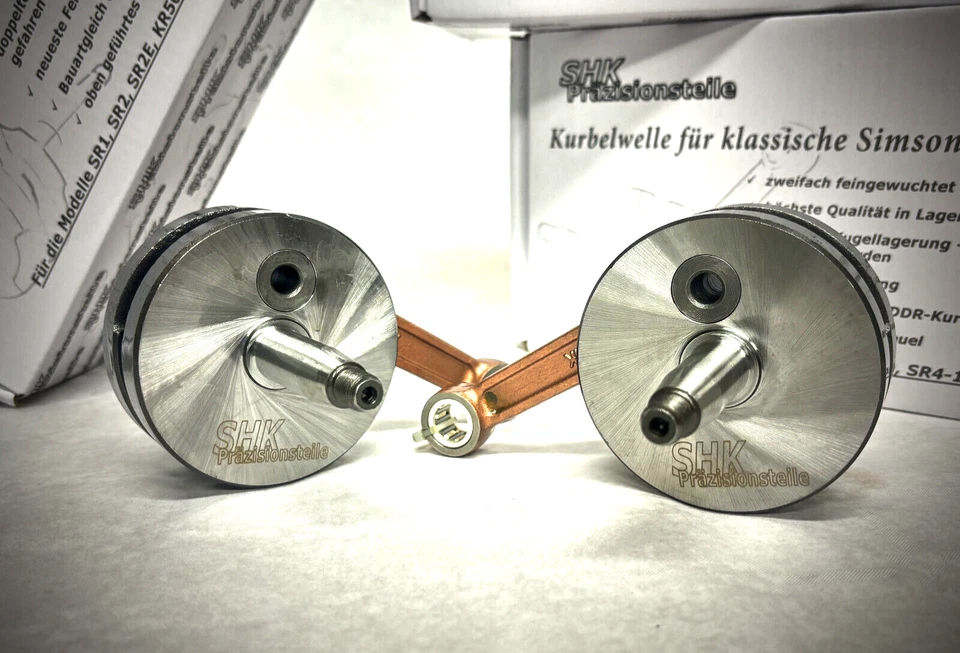 Kurbelwelle für Simson SR1 SR2 SR2E SR4-1 KR50 * feingewuchtet + gerichtet - Bild 3 von 4