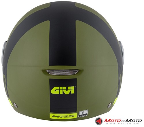 Casco Demi Jet GIVI 10.7 Mini J Verde Nero Opaco Taglia Size M - Foto 7 di 11