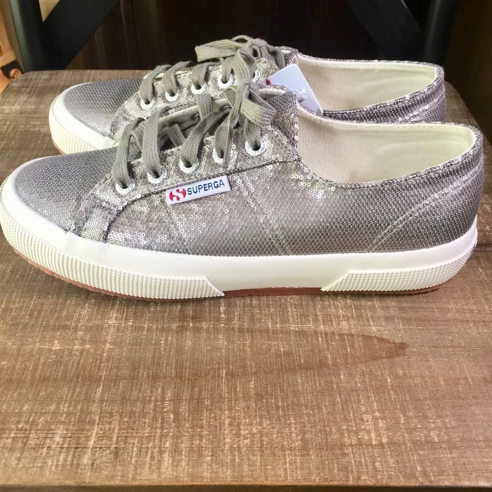 Superga Sneakers Metallic Sequin Gray 7.5 - Image 4 of 4
