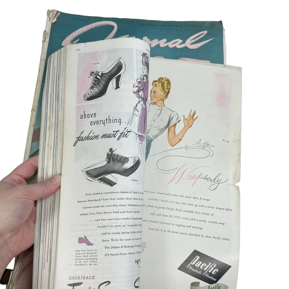 Vintage March, July & November 1946 Ladies Home Journal Magazines Fashion Ads Foto 4 de 4