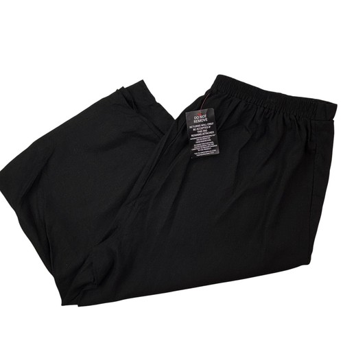 Woman Within Linen Blend Pants Womens 26W PETITE 26WP Elastic Waist Wide Leg NEW - Picture 12 of 24