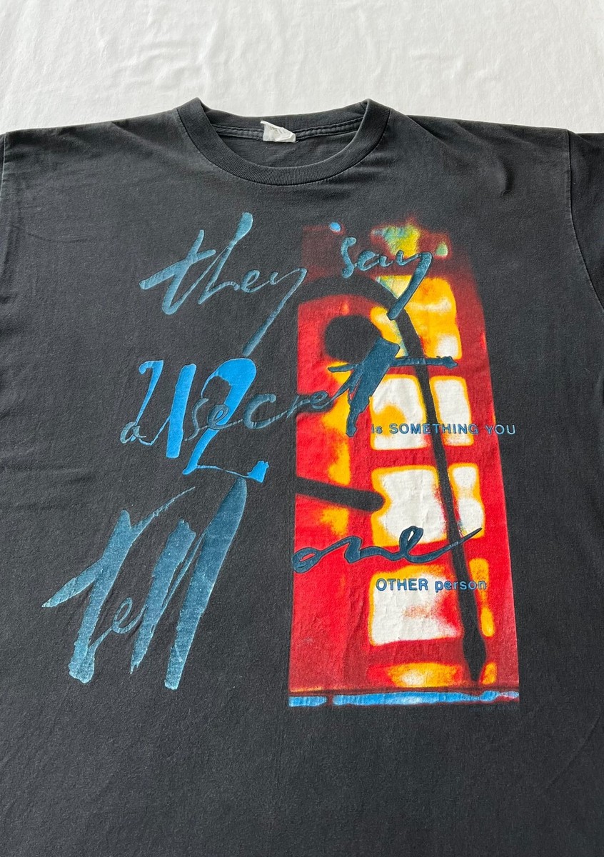 Vintage 1991 U2 The Fly Achtung Baby Black T-shirt Sz XL | eBay