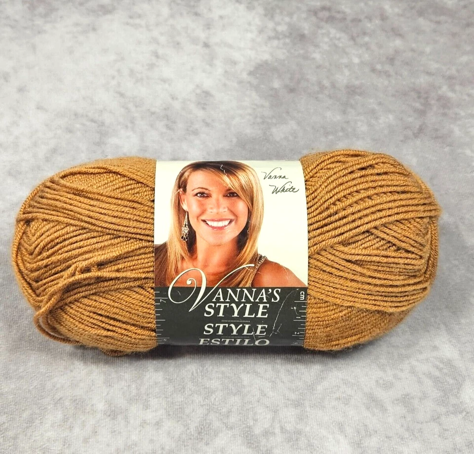Vanna's Sequins Yarn Gold Lion Brand #4 Medium 100% Acrylic 3.5oz - Image 2 of 4