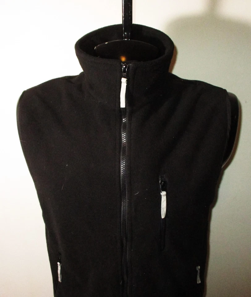 ActiVheat 黑色全拉链加热抓绒背心 S 码 — 第 2/4 张图片
