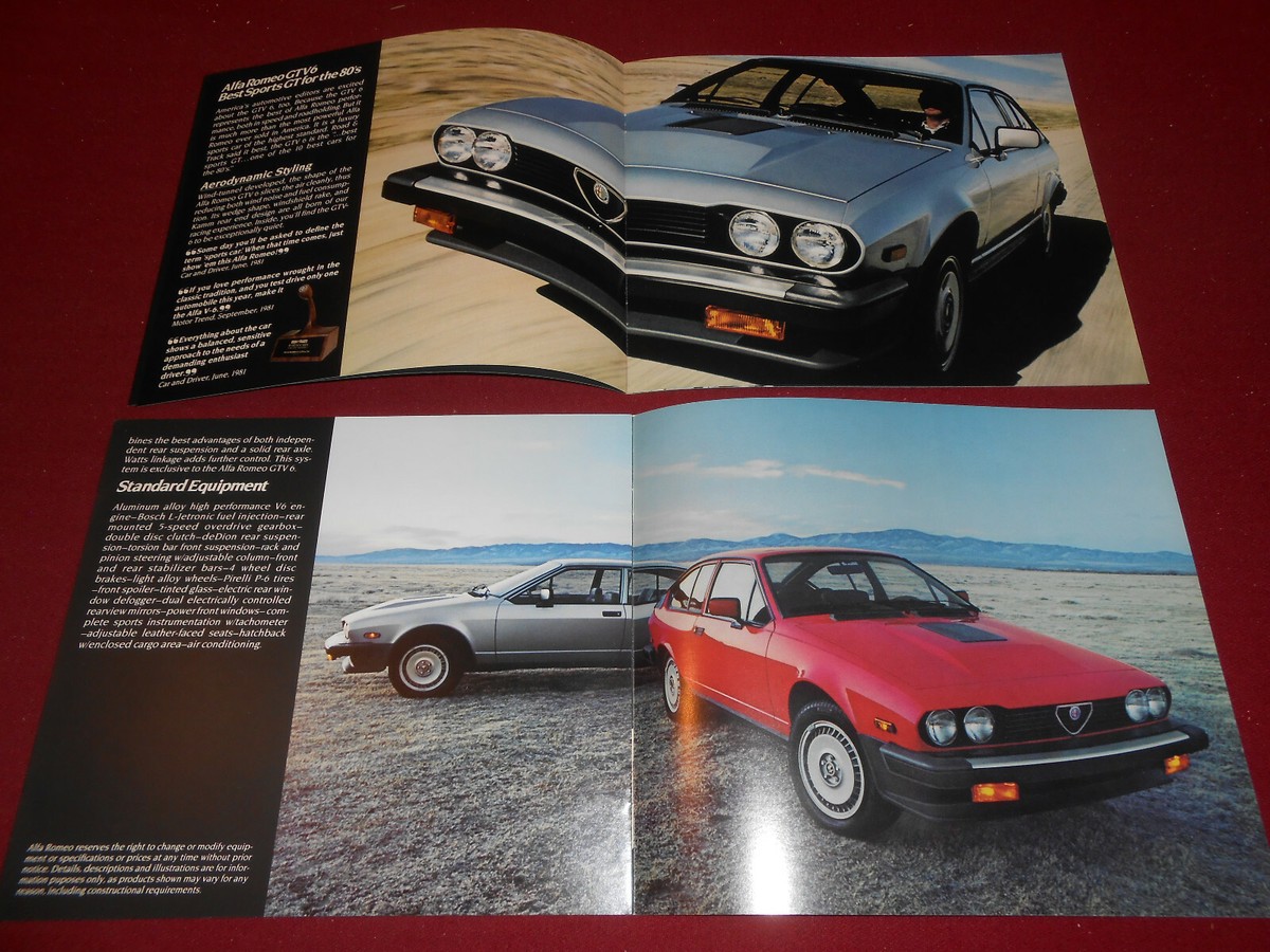 1982 1983 ALFA ROMEO GTV COUPE 12-Page BROCHURE 82 83