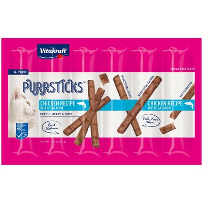 Vitakraft PurrSticks Meaty Cat Sticks - Chicken with Salmon Flavor