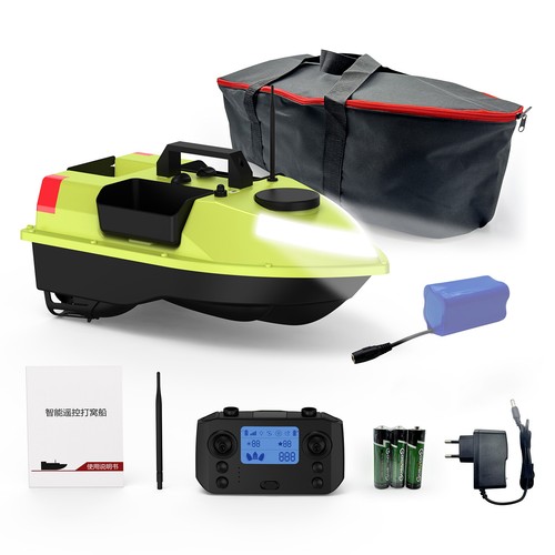 600M GPS Bateau Appât Bateau Fourragère Appât à Poissons avec 3 Baies de Catapulte 12000mAh/5200mAh