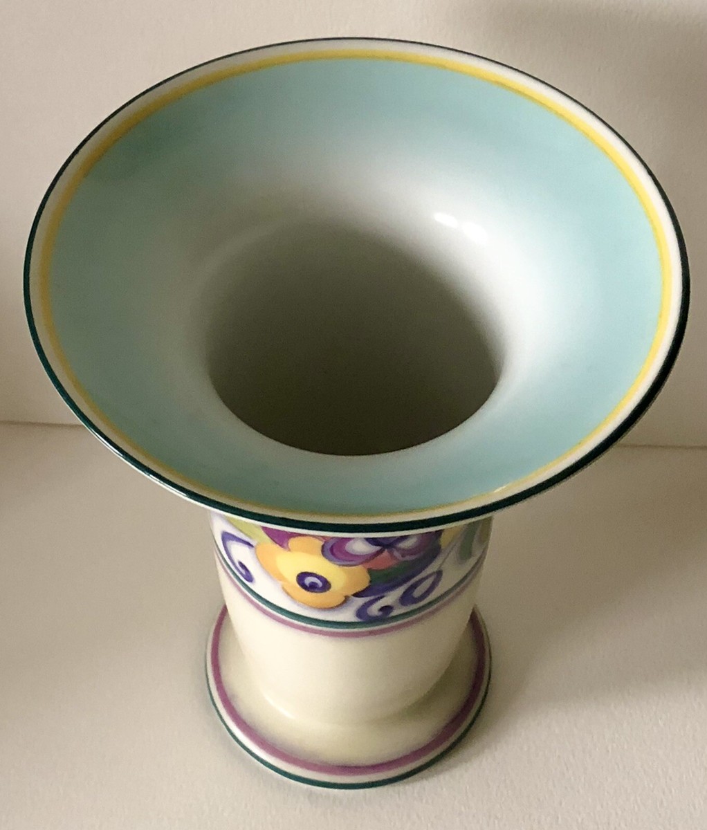 ANTIQUE 1920s Noritake Japan Art Deco Vase Hand Painted