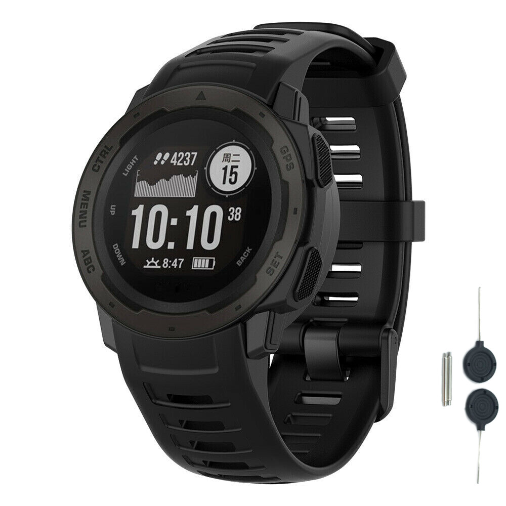 Silicone Rubber Watch Strap Band With Tool for Garmin instinct