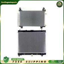 Aluminium Radiator & A/C Condenser Cooling Kit For 2006-2013 Toyota Yaris 1.5L