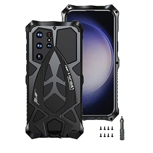 Samsung Galaxy S23 Ultra Cover 5G Antiurto Metallo e Silicone Militare (h9D)