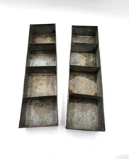 2 Galvanized Metal hardware Screw Drawer Organizer  Garage bin garden